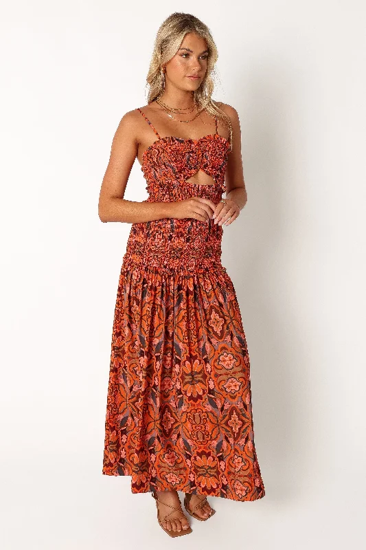 Perfect summer dresses for wedding receptions -Cecil Midi Dress - Harvest Moon