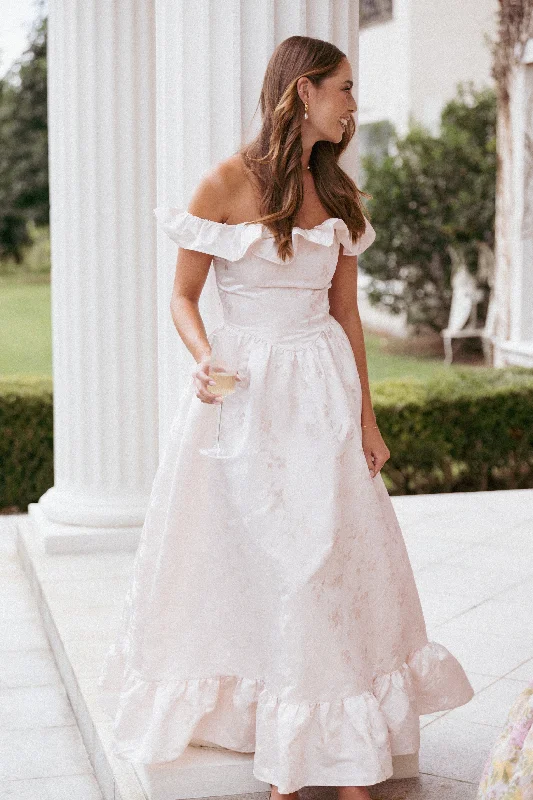 Graduation dresses with sleeves for a modest look -Vivien Maxi Dress - Pink