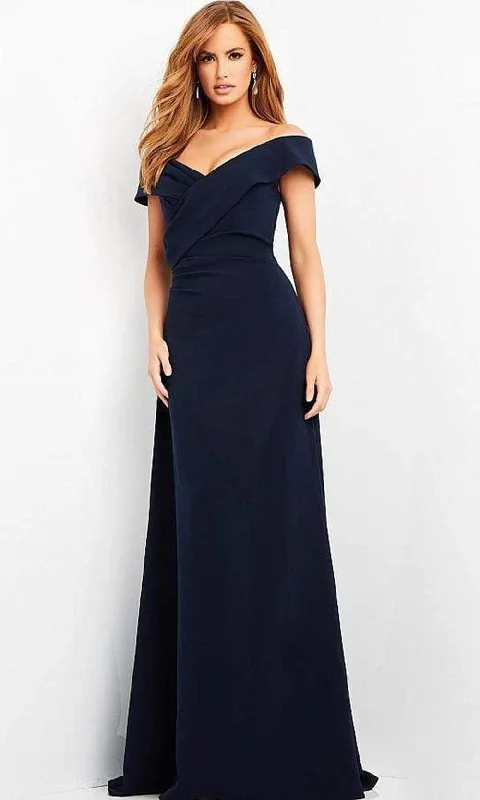 Jovani - 06746 Off-Shoulder A-line Mother of the Groom Gown