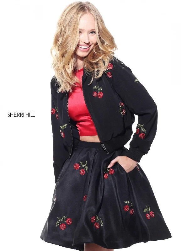 Two piece skirt sets with floral skirts for spring days- -J51175