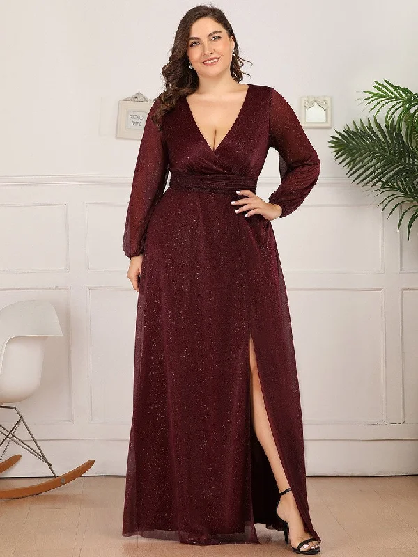 Sexy backless dresses for cocktail parties -Women's Sexy V-Neck Shiny Wholesale Plus Size Evening Dresses Sexy backless dresses for cocktail parties -Women's Sexy V-Neck Shiny Wholesale Plus Size Evening Dresses