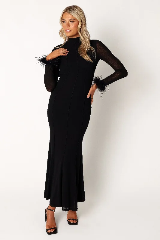 cocktail dresses with sweetheart necklines for romantic looks --Ramoni Maxi Dress - Black cocktail dresses with sweetheart necklines for romantic looks --Ramoni Maxi Dress - Black