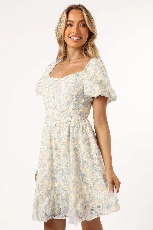 Floral spring dresses for a casual day out -Atticus Mini Dress - Blue