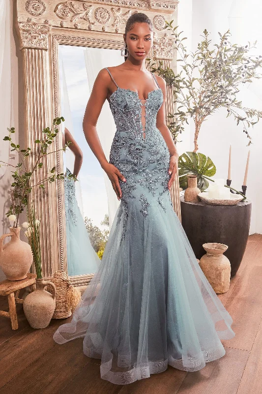 cocktail dresses with embroidered sleeves for elegance --Sequin Print Sleeveless Mermaid Dress by Ladivine CDS488 cocktail dresses with embroidered sleeves for elegance --Sequin Print Sleeveless Mermaid Dress by Ladivine CDS488