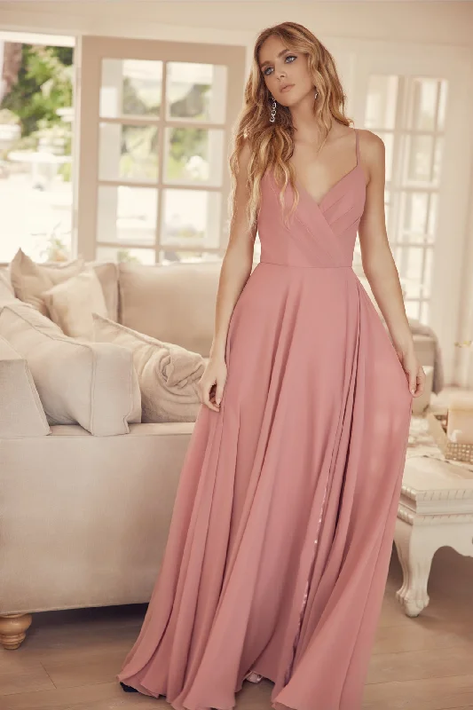bridesmaid dresses with chiffon overlays for ethereal look --Long Pleated V-Neck Dress by Juliet 263 bridesmaid dresses with chiffon overlays for ethereal look --Long Pleated V-Neck Dress by Juliet 263