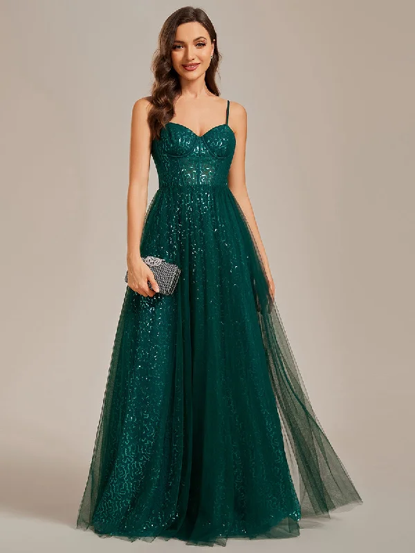 formal dresses for beach parties with light, airy fabrics --Exquisite Empire Waist Sequin Shiny A-Line Floor Length Sweetheart Neckline Spaghetti Straps Wholesale Evening Dress formal dresses for beach parties with light, airy fabrics --Exquisite Empire Waist Sequin Shiny A-Line Floor Length Sweetheart Neckline Spaghetti Straps Wholesale Evening Dress