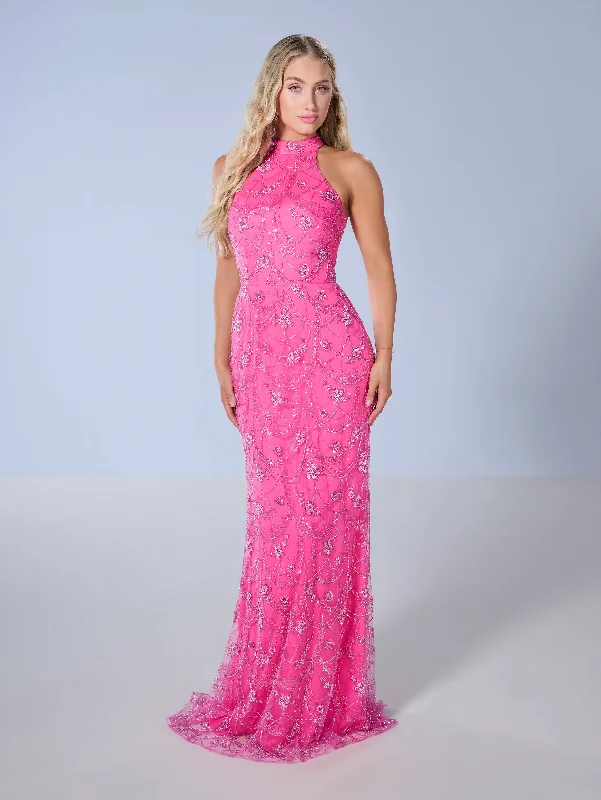 formal dresses for tall women with empire waistlines --Beaded Fitted Halter Gown by Tiffany Designs 16147 formal dresses for tall women with empire waistlines --Beaded Fitted Halter Gown by Tiffany Designs 16147