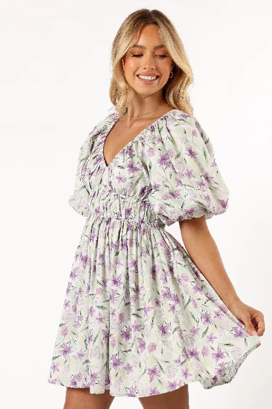 Bright-colored spring dresses for a bold statement -Tenaya Mini Dress - Lavender