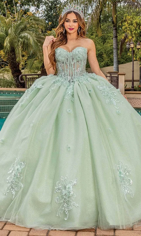 Dancing Queen 1893 - Off Shoulder Floral Ballgown