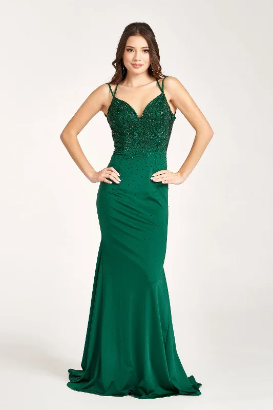 cocktail dresses with floral embroidery for romantic style --Fitted Lace-Up Rhinestone Gown by Elizabeth K GL3036 cocktail dresses with floral embroidery for romantic style --Fitted Lace-Up Rhinestone Gown by Elizabeth K GL3036