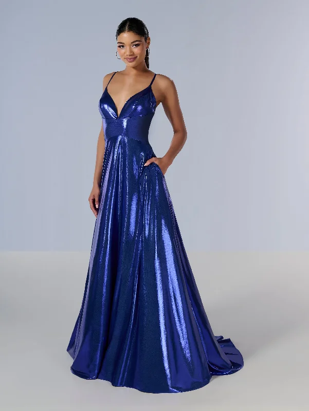 formal dresses with sheer panels for modern style --Metallic Sleeveless A-line Gown by Tiffany Designs 16179 formal dresses with sheer panels for modern style --Metallic Sleeveless A-line Gown by Tiffany Designs 16179