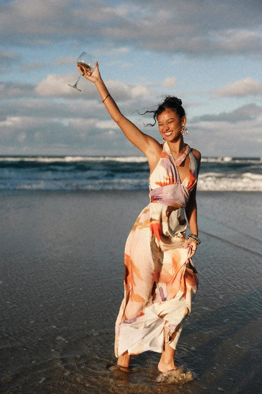 Affordable wedding guest dresses for budget-conscious buyers -Marie Halterneck Maxi Dress - Multi Affordable wedding guest dresses for budget-conscious buyers -Marie Halterneck Maxi Dress - Multi