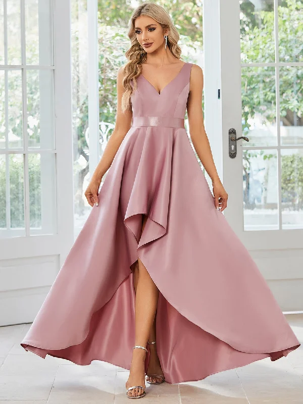 formal dresses with floral embroidery for spring occasions --High Low A Line Belted Stain Wholesale Prom Dresses formal dresses with floral embroidery for spring occasions --High Low A Line Belted Stain Wholesale Prom Dresses