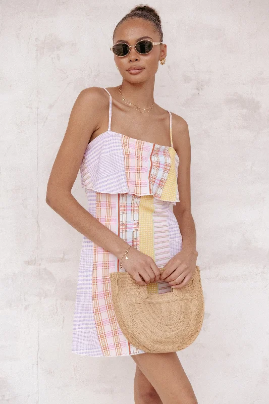 Affordable dresses for birthday parties and celebrations -Junia Mini Dress - Pink Plaid Affordable dresses for birthday parties and celebrations -Junia Mini Dress - Pink Plaid