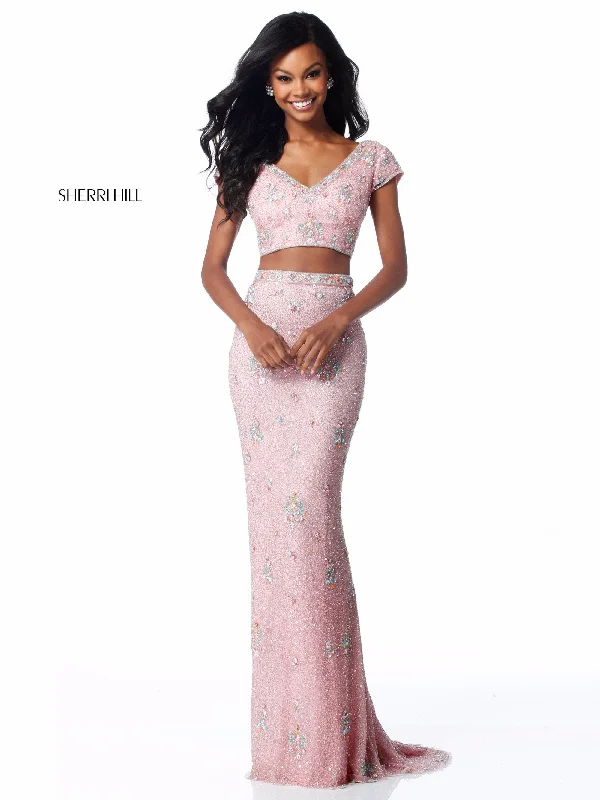 Two piece skirt sets with frilled skirts- -51786
