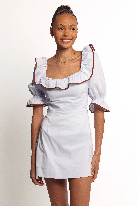 Simple dresses for intimate birthday parties -Marilla Mini Dress - Pale Blue