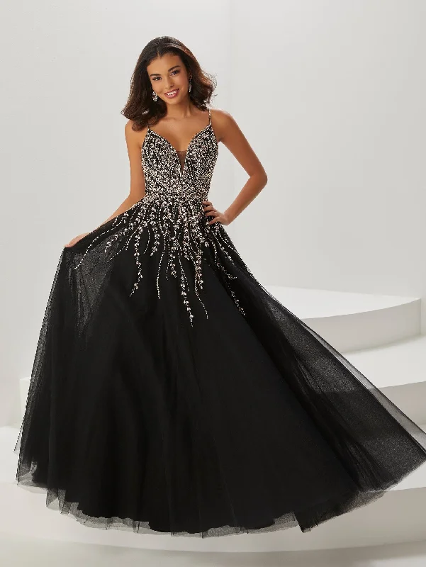 cocktail dresses with floral prints for daytime events --Beaded Tulle Sleeveless A-line Gown by Tiffany Designs 16934 cocktail dresses with floral prints for daytime events --Beaded Tulle Sleeveless A-line Gown by Tiffany Designs 16934