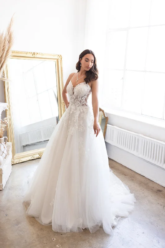 Wedding guest dresses with a layered design for added texture -Sleeveless Tulle Bridal Gown by Abby Lane 97190 Wedding guest dresses with a layered design for added texture -Sleeveless Tulle Bridal Gown by Abby Lane 97190