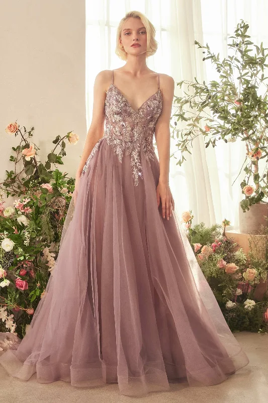 formal dresses with floral prints for garden weddings --Andrea and Leo A1419 Dress
