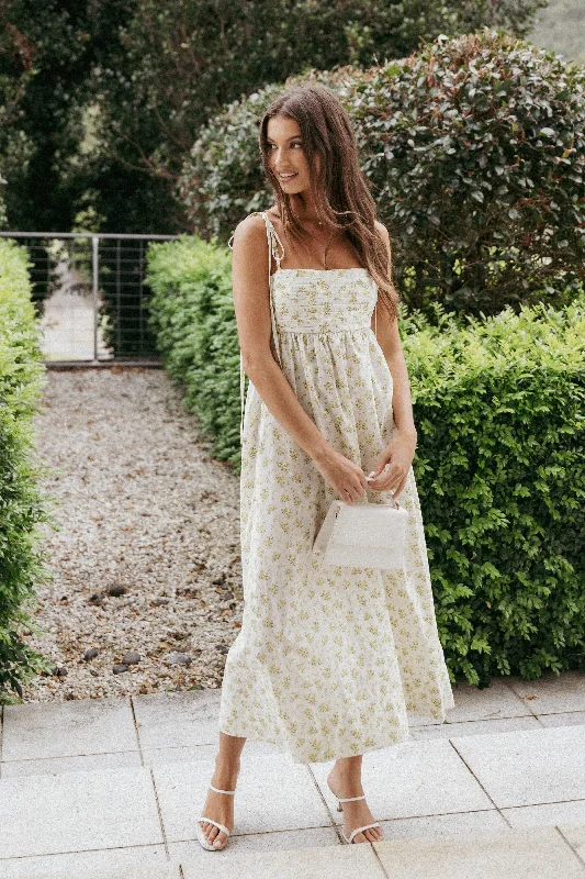Bold party dresses for fashion-forward women -Ashtyn Maxi Dress - Yellow Floral