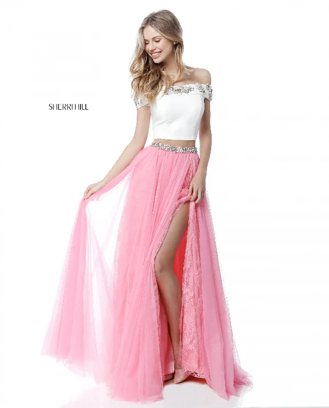 Two piece skirt sets with long sleeves- -51655