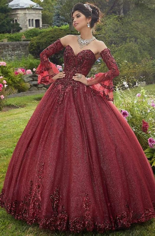 Vizcaya by Mori Lee - 60110 Strapless Patterned Sequin Bodice Ballgown