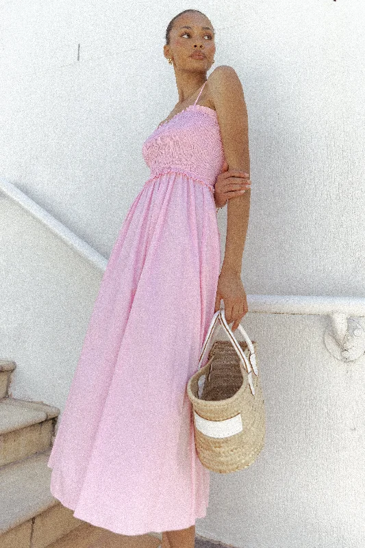 cocktail dresses with off-shoulder necklines for feminine charm --Nigella Maxi Dress - Pink cocktail dresses with off-shoulder necklines for feminine charm --Nigella Maxi Dress - Pink