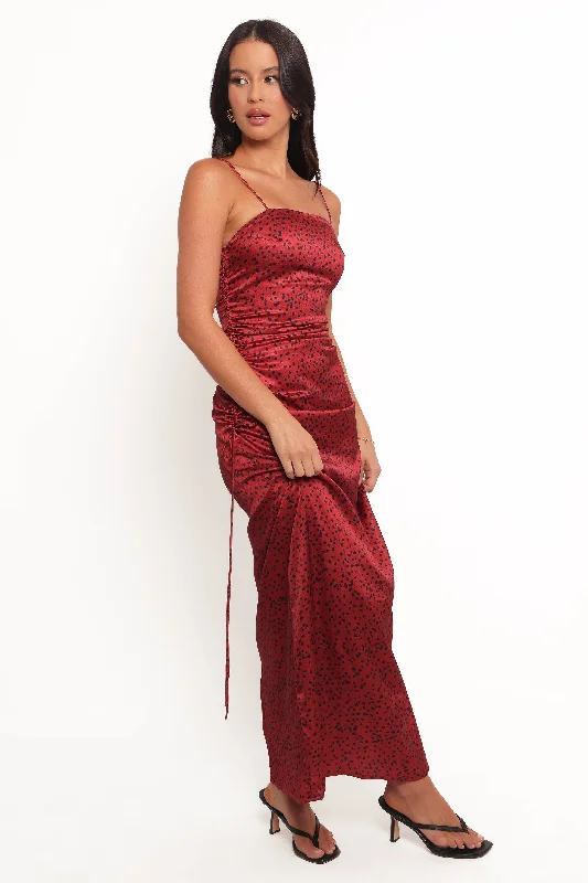Wedding guest dresses with fitted bodices for a flattering fit -Enid Midi Dress - Red Wedding guest dresses with fitted bodices for a flattering fit -Enid Midi Dress - Red
