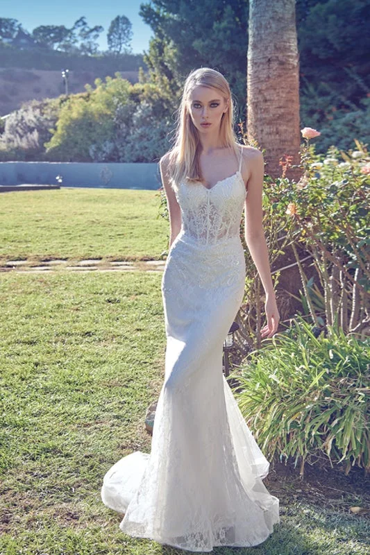 Wedding guest dresses with tiered skirts for maximum volume -Illusion Lace Corset White Mermaid Dress by Juliet 250W Wedding guest dresses with tiered skirts for maximum volume -Illusion Lace Corset White Mermaid Dress by Juliet 250W