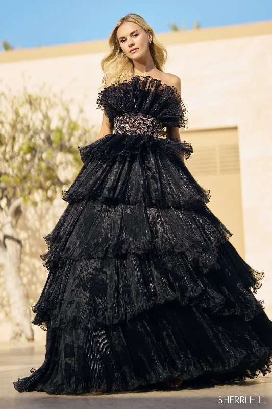 Graduation dresses with stylish pleats for added movement -55635