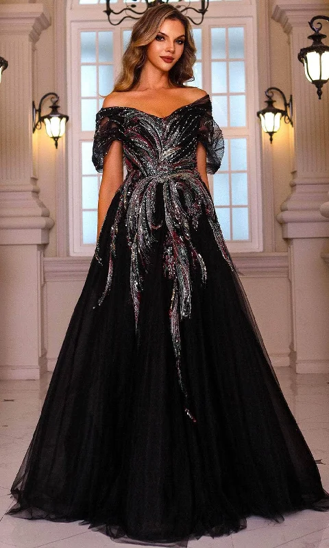Terani Couture 251M4411 - Elegant Beaded Tulle Ballgown