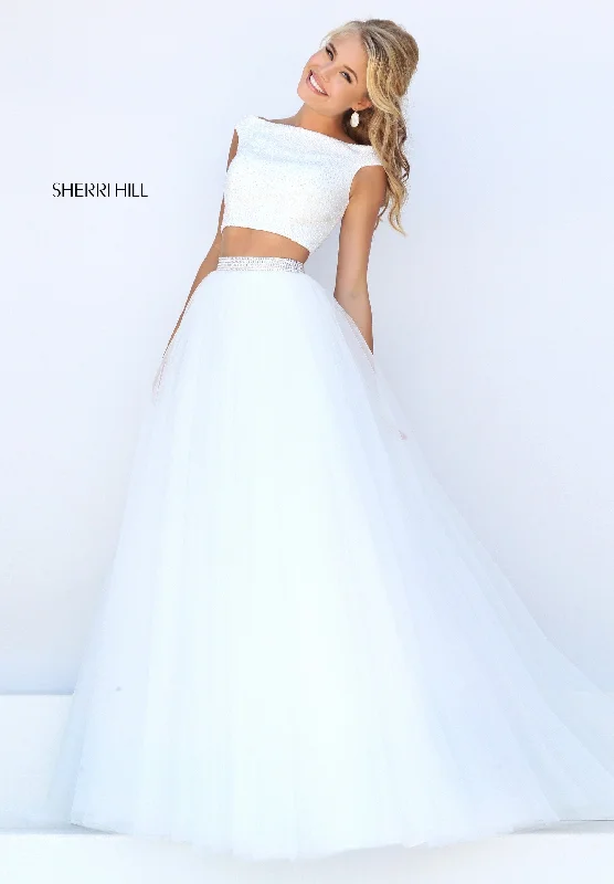 Two piece skirt sets with off-the-shoulder tops- -50315