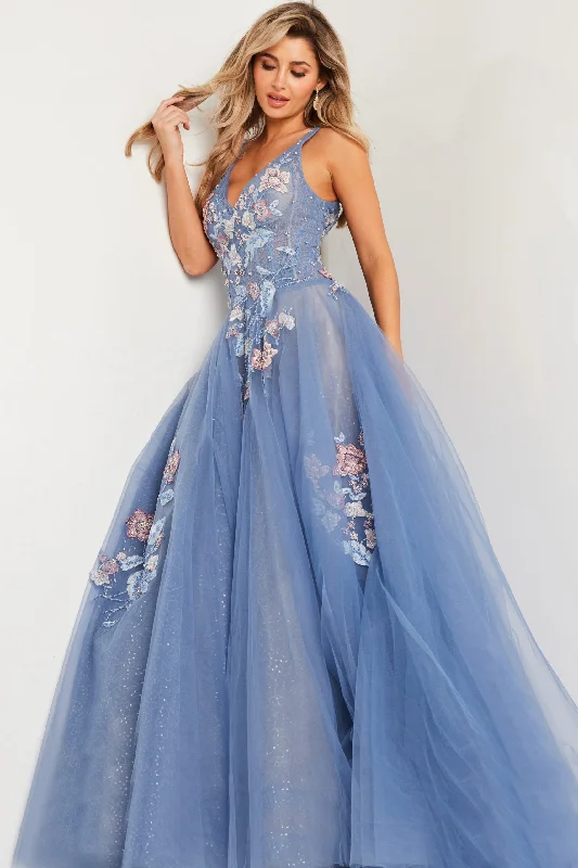 formal dresses for beach parties with light, airy fabrics --Embroidered Sleeveless A-line Gown by Jovani 37468 formal dresses for beach parties with light, airy fabrics --Embroidered Sleeveless A-line Gown by Jovani 37468