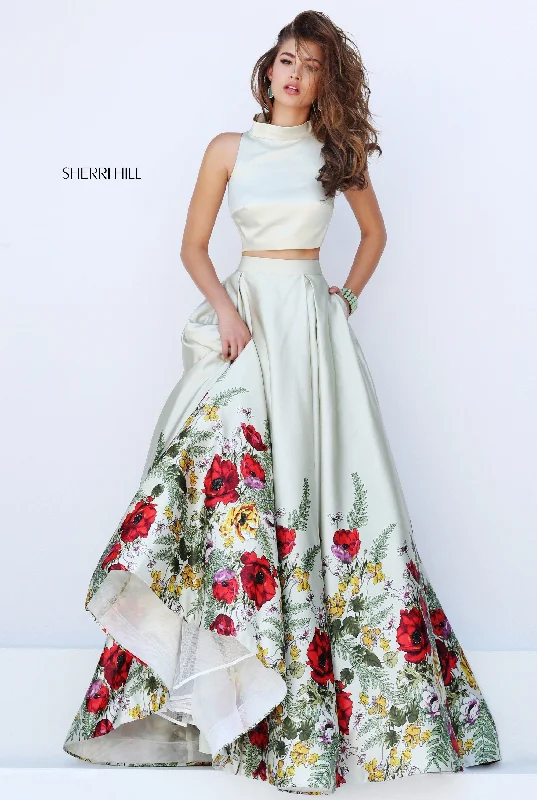 Two piece skirt sets with crop tops- -50270