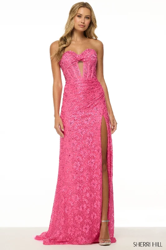 formal dresses for winter balls with faux fur accents --57086