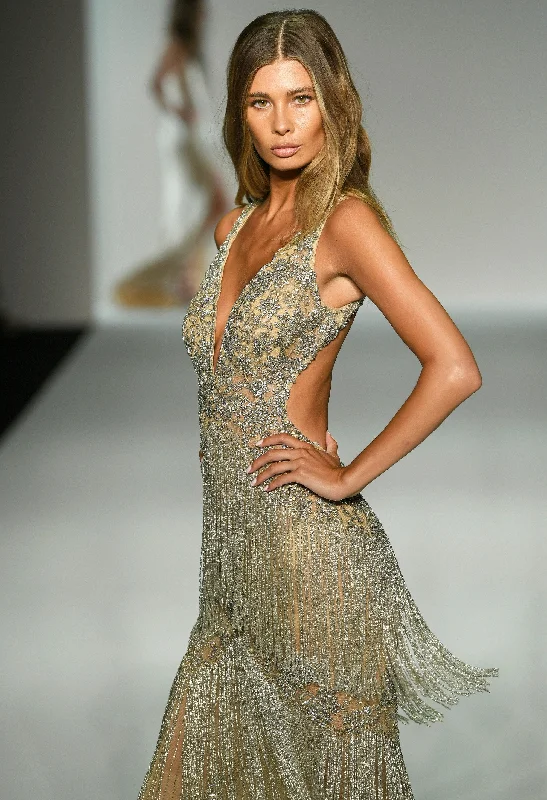 formal dresses for senior women with classic cuts --67045