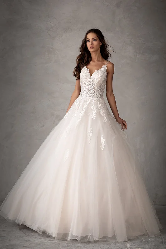 Elegant wedding guest dresses for evening receptions -Applique Sleeveless Bridal Gown by Abby Lane 97103 Elegant wedding guest dresses for evening receptions -Applique Sleeveless Bridal Gown by Abby Lane 97103