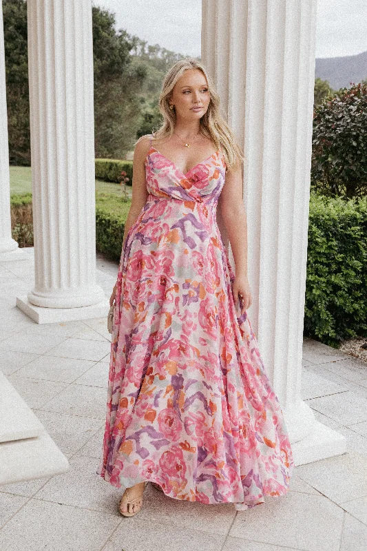 Wedding guest dresses with intricate lace work for added sophistication -Madilyn Maxi Dress - Multi Floral Wedding guest dresses with intricate lace work for added sophistication -Madilyn Maxi Dress - Multi Floral