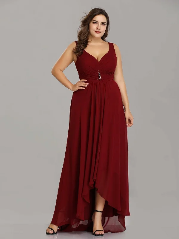 formal dresses with lace necklines for feminine touch --Plus Size V Neck Rhinestones Ruched Bust Wholesale Evening Dresses formal dresses with lace necklines for feminine touch --Plus Size V Neck Rhinestones Ruched Bust Wholesale Evening Dresses