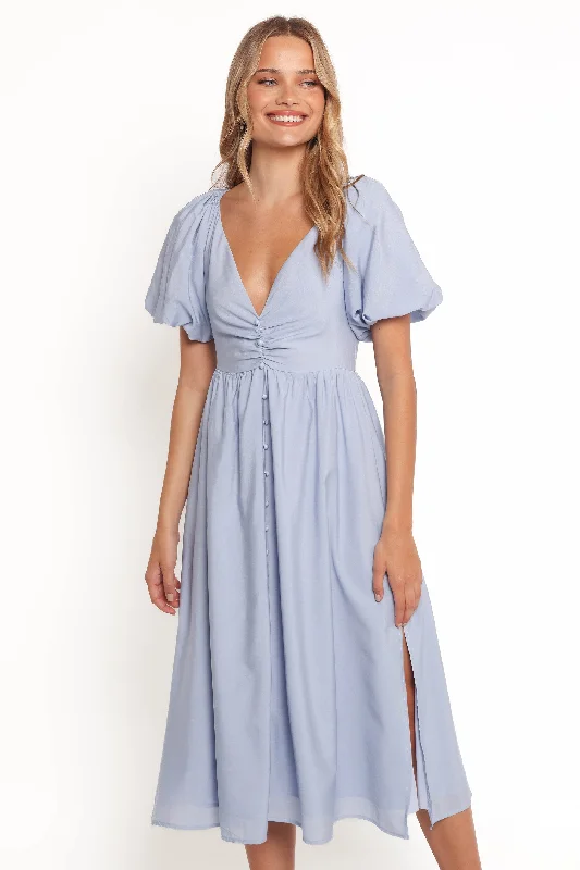 Short cocktail dresses for fun-filled celebrations -Charley Midi Dress - Blue
