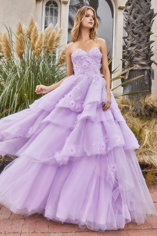 formal dresses with side slits for ease of movement --Andrea and Leo A1220 Dress