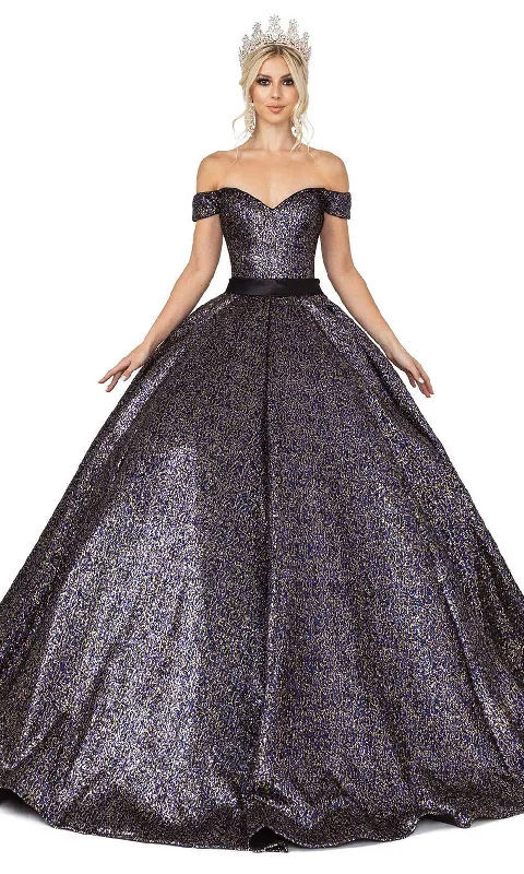 Dancing Queen - 1554 Strapless Metallic Ballgown