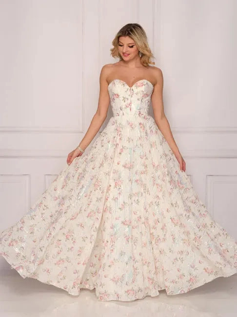 Vintage-inspired wedding guest dresses for retro vibes -Long Evening Dress by Dave and Johnny 10391 Vintage-inspired wedding guest dresses for retro vibes -Long Evening Dress by Dave and Johnny 10391