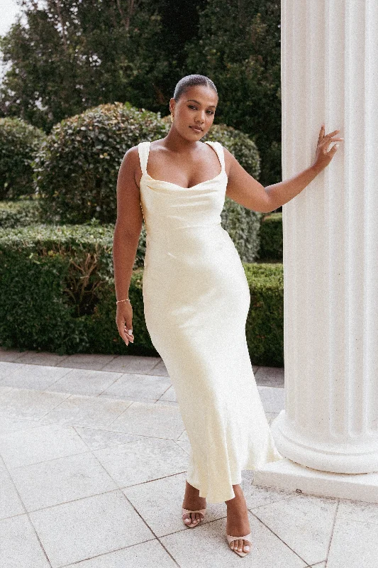 bridesmaid dresses with halter necks for summer weddings --Margot Maxi Dress - Lemon bridesmaid dresses with halter necks for summer weddings --Margot Maxi Dress - Lemon