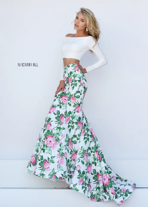 Two piece skirt sets with ruffled skirts- -50433
