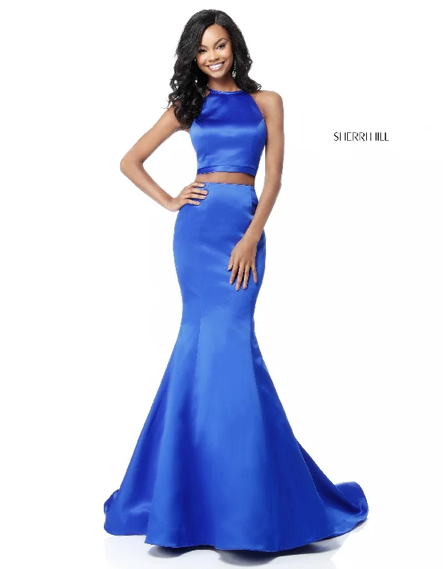 Two piece skirt sets with draped skirts- -51585
