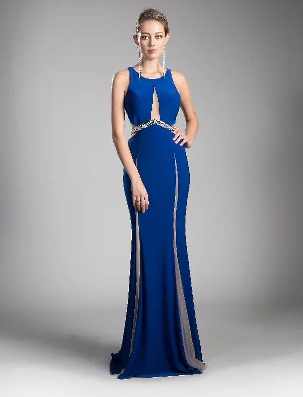 cocktail dresses with layered tulle skirts for volume --Beaded Long Sheath Dress by Cinderella Divine 62806