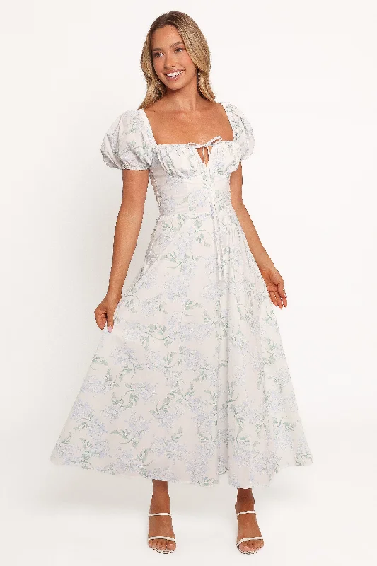 Fun short dresses for bachelorette parties -Beati Midi Dress - Blue
