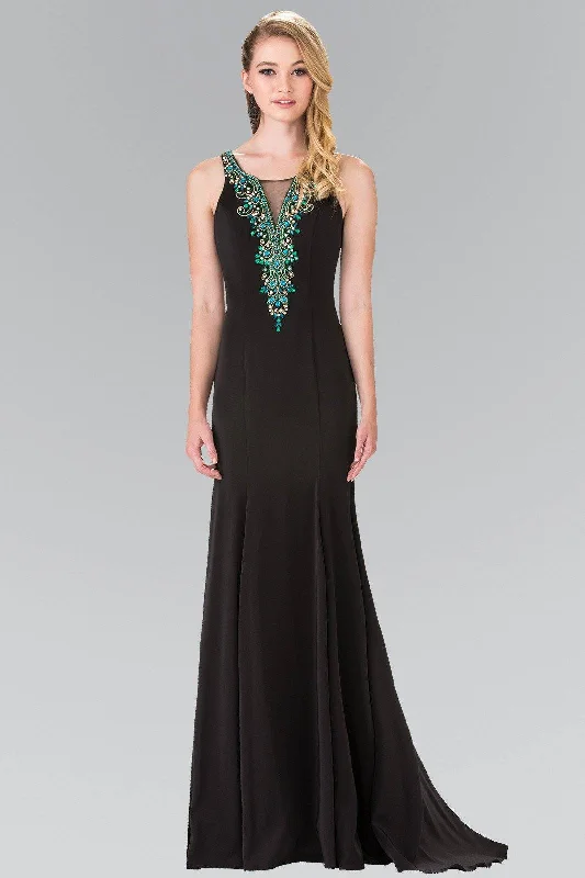 cocktail dresses with cutout backs for bold style --Long Beaded Illusion Jersey Dress by Elizabeth K GL2310 cocktail dresses with cutout backs for bold style --Long Beaded Illusion Jersey Dress by Elizabeth K GL2310