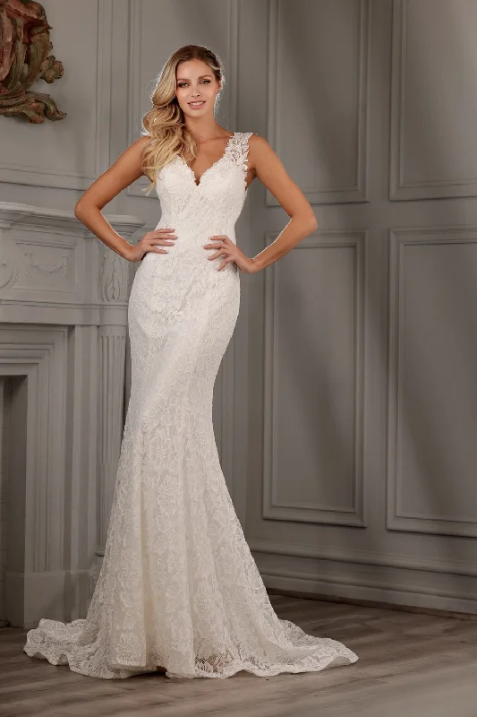 Wedding guest dresses with an empire waist for a classic look -Lace Fitted Sleeveless Bridal Gown by Abby Lane 97158 Wedding guest dresses with an empire waist for a classic look -Lace Fitted Sleeveless Bridal Gown by Abby Lane 97158